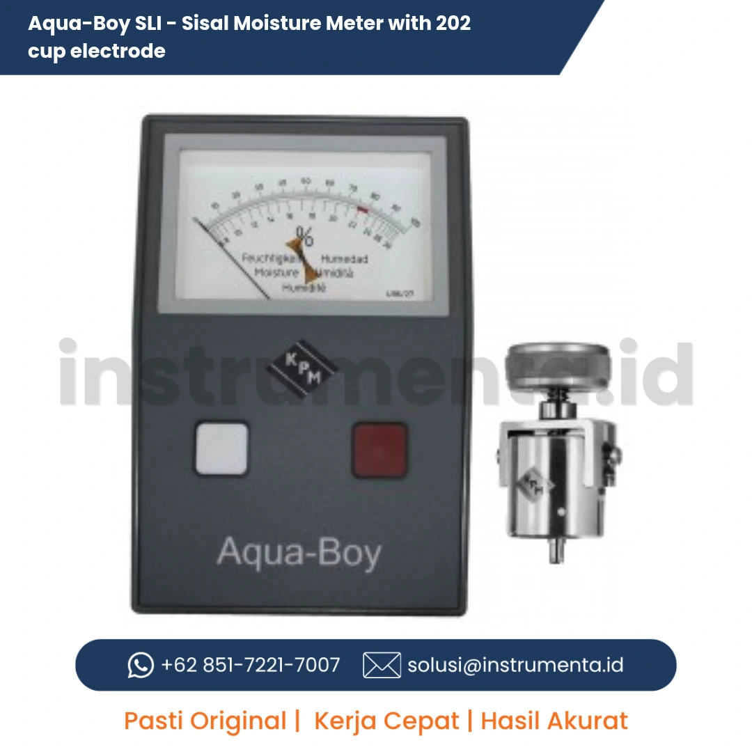 Authorized Distributor Aqua-Boy SLI Sisal Moisture Meter Alat Ukur Kadar Air Serat Sisal Portable Lengkap Cup Electrode 202
